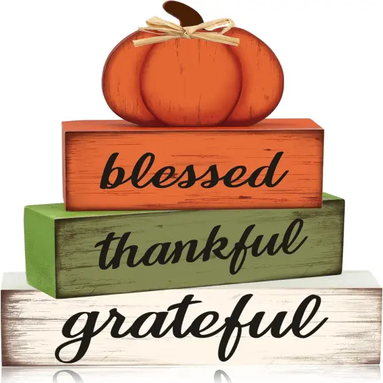 4 Pcs Fall Wooden Table Sign {1}