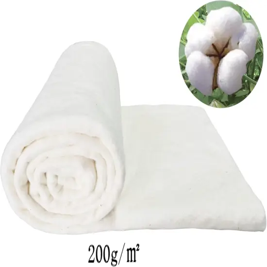 60X60 Inches 200GSM Cotton Quilt Batting for Quilting, Soft and Thick Natural Cotton Batting {3}