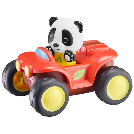 Timber Tots: The Quad - Red - 2pc, ATV Bike Vehicle & Panda Animal Figurine, POP Feature Storage Trunk, Nature Toy Playset, Kids & Toddlers 18Mo+ {4}