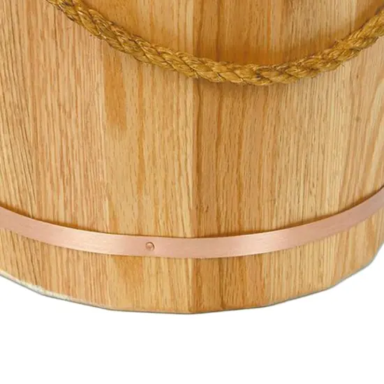 Lehman's Old Fashioned Unlined Wooden Oak Bucket Copper Bands USA Made 2 Gallon {3}