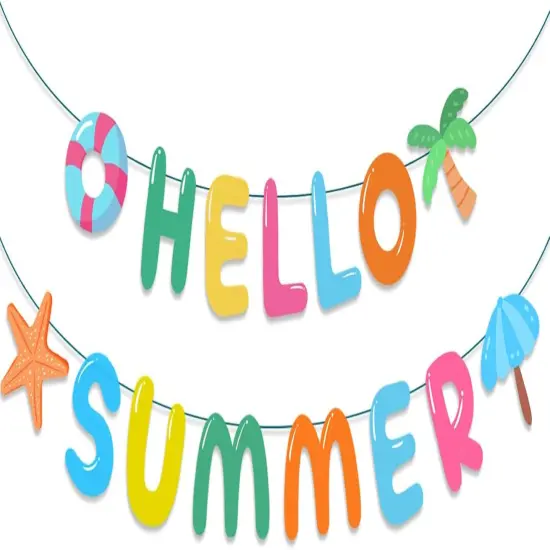 Summer Banner Summer Party Decorations {1}