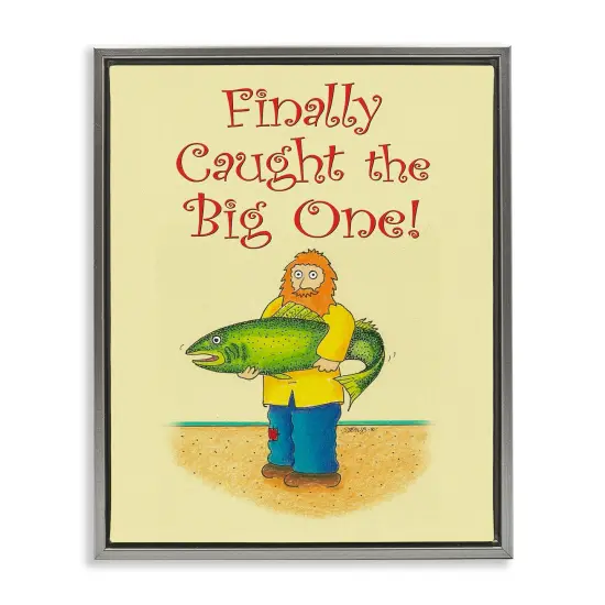 Stupell Industries The Big One Fisherman Floating Frame Design by Roger Straub {1}