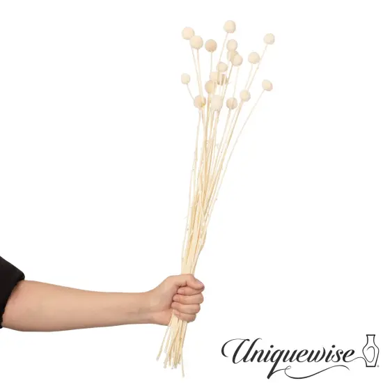 Uniquewise Preserved Real Floral Stems Chic Vase Fillers & Accents for Bouquets Centerpieces & Ornamental Displays Ideal for Home Office Boutique Cafe Resto Bar and Event Decor Pink billy buttons {7}