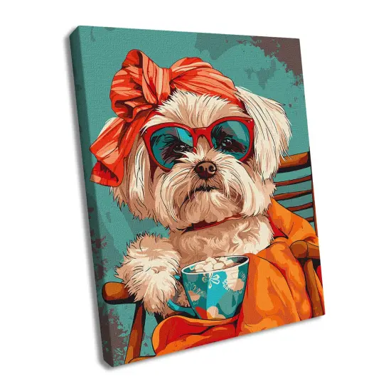 Painting by Numbers kit Stylish shih tzu KHO6610 {2}