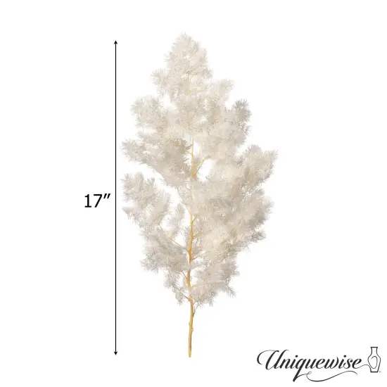 Uniquewise Preserved Real Floral Stems Chic Vase Fillers & Accents for Bouquets Centerpieces & Ornamental Displays Ideal for Home Office Boutique Cafe Resto Bar and Event Decor White peng lai song {6}