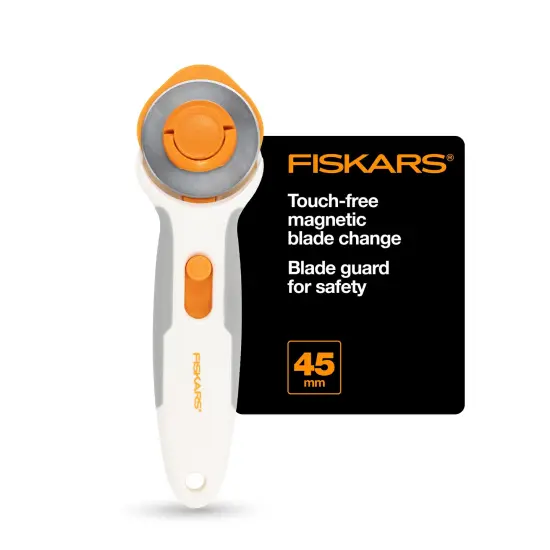 Fiskars Easy Change Stick Rotary Cutter 45mm-Orange / White {5}