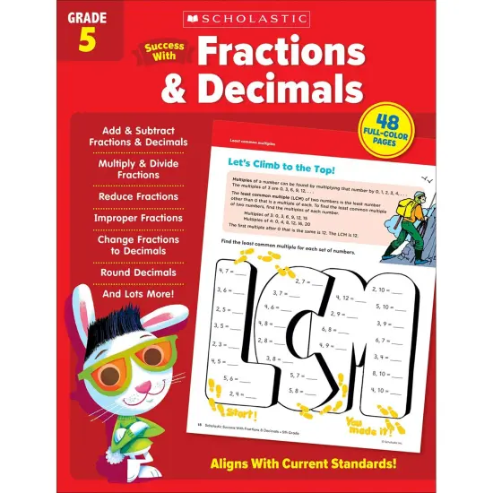 Success With Fractions & Decimals: Grade 5 {1}