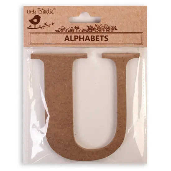 Little Birdie MDF Alphabets Upper Case 4" 1/Pkg-U {1}