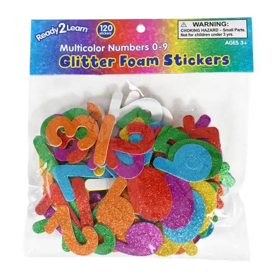 Glitter Foam Stickers Numbers Multi {1}