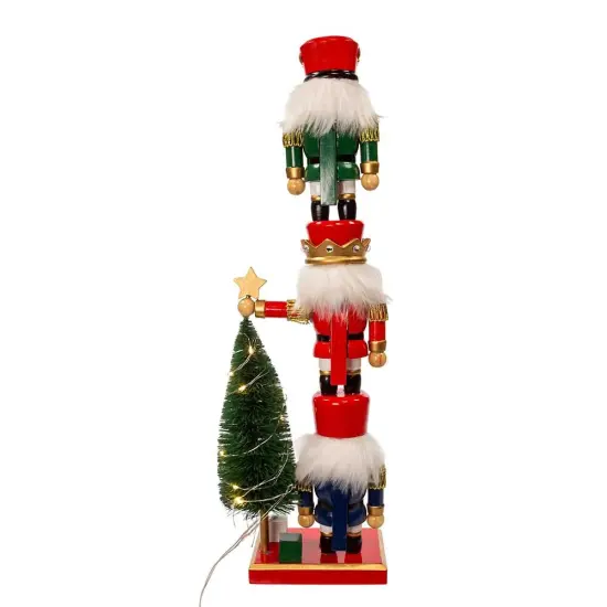 Kurt Adler 18-Inch Battery Operated Nutcracker with Light Up Tree {3}
