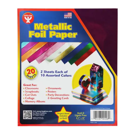 Metallic Foil Paper, 8-1/2" x 10", 20 Sheets {1}
