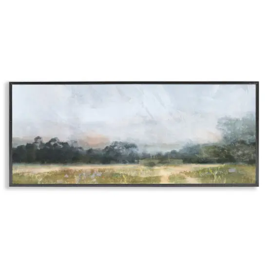 Stupell Industries Rural Field Abstract Landscape Framed Giclee Art Gray Frame {7}