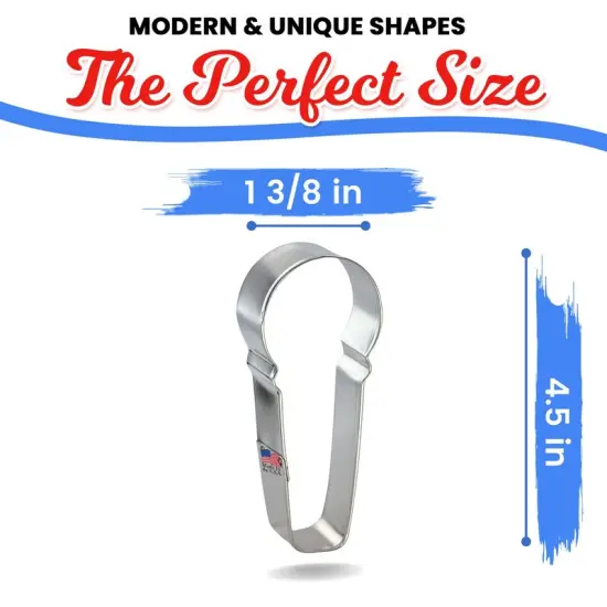 CookieCutter.Com Brand Microphone Cookie Cutter 4.5 in, Tin Plate Steel, Handmade in USA {3}