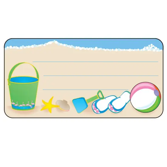 Beach Nametags, 1-5/8" x 3-1/4" , Pack of 36 {1}