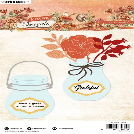 Studio Light Autumn Bouquet Cutting Die-Nr. 694, Jar Bouquet {3}