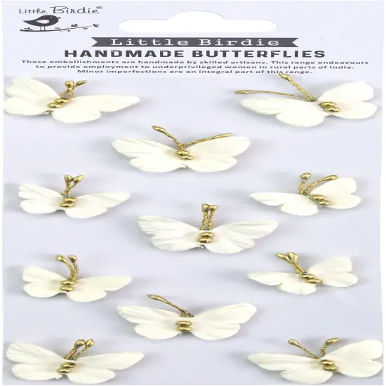Little Birdie Pearl Butterflies 11/Pkg-Amor Mio {1}