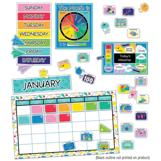 Happy Place Calendar Bulletin Board Set {1}