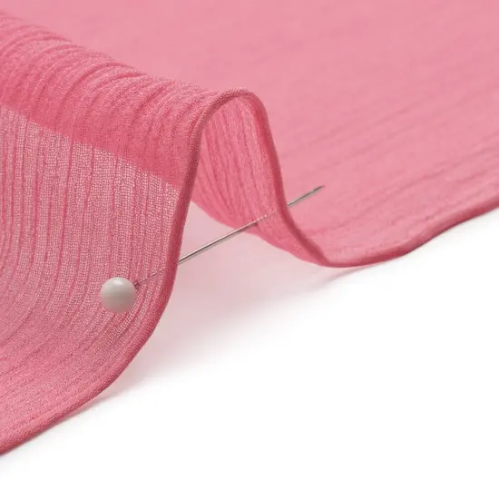 1 Yard Rapture Rose Sheer Crinkled Silk Chiffon Fabric for Flowing Dresses Scarves 43 inch Width {2}