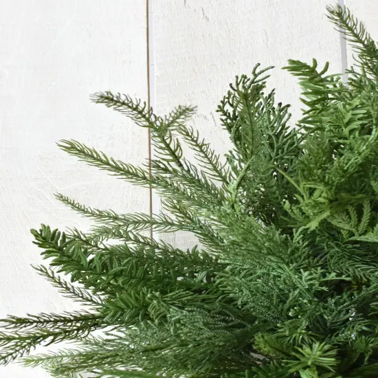 26" Faux Mixed Greenery Wreath {4}