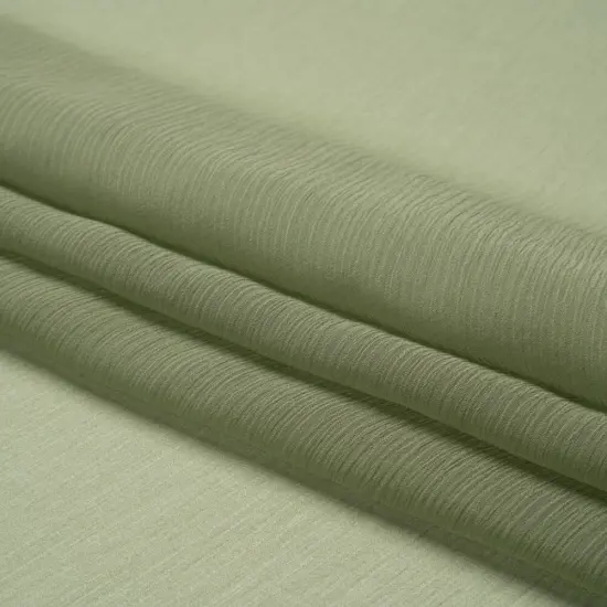 1 Yard Oil Green Crinkled Silk Chiffon 43" Wide Perfect for Dresses & Evening Wear {4}