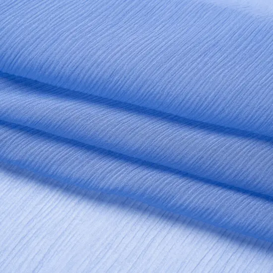 1 Yard Sheer Regatta Blue Silk Chiffon Fabric 43" Wide for Scarves, Overlays & Ruffles {4}