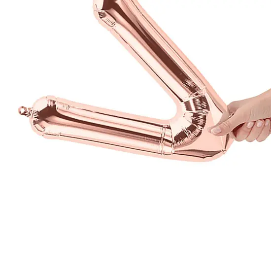 NorthStar Balloons&reg; 16 Inch Letter V Rose Gold Air Fill Only {5}