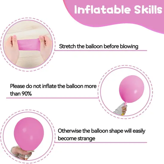 12 Inch 50Pcs Hot-Pink Pastel Balloon (Pink Heart) {2}