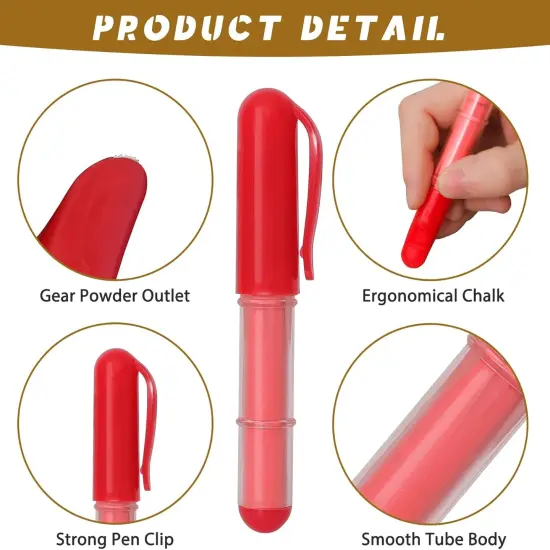 Fabric Chalk Markers for Sewing (Red & White) {3}