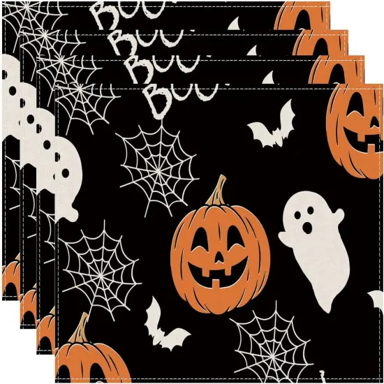 Boo Spooky Ghost Pumpkin Halloween Placemats Set of 4(Colored) {5}