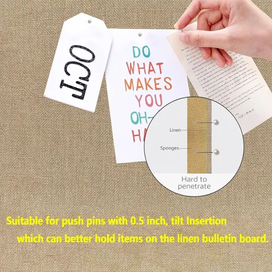 Large Linen Bulletin Cork Board - 21"&times;27" (Black Frame) {3}