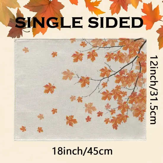 Set of 4 Autumn Maple Leaves Fall Placemats - 12 x 18 Inch {2}
