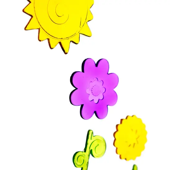 Northlight Flowers and Butterflies Spring Gel Window Clings - Multicolor - 15pc {6}