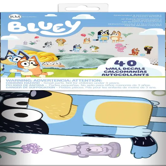 RoomMates Bluey Family and Friends Peel and Stick Wall Decals, RMK5457SCS {4}