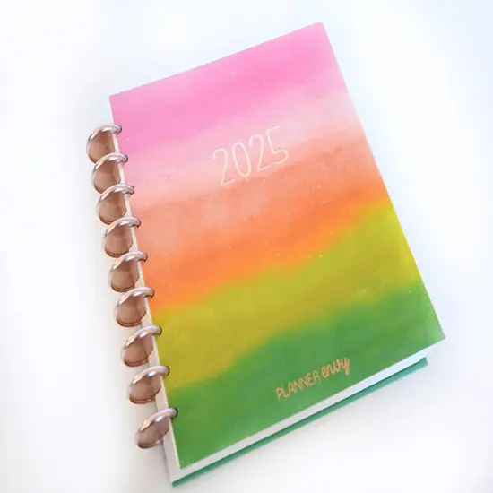 2025 Planner - Vertical Layout, Disc Bound - "Rainbow Glitz" (#901) {2}