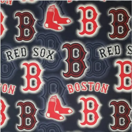 Licensed MLB Boston Red Sox Dot Print Cotton 60321B Fabric by the Yard {1}