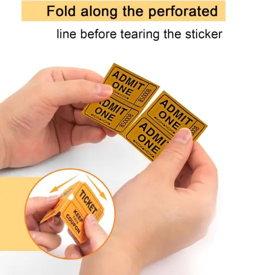 Tacticai 2000 Admit One Raffle Tickets &ndash; Single Roll, Consecutively Numbered &ndash; Perfect for Events, Entry, Fundraisers & Prizes &ndash; Available in 8 Colors White {4}