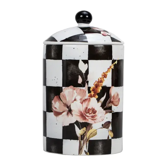 Chic Checkered Porcelain Cookie Jars {3}