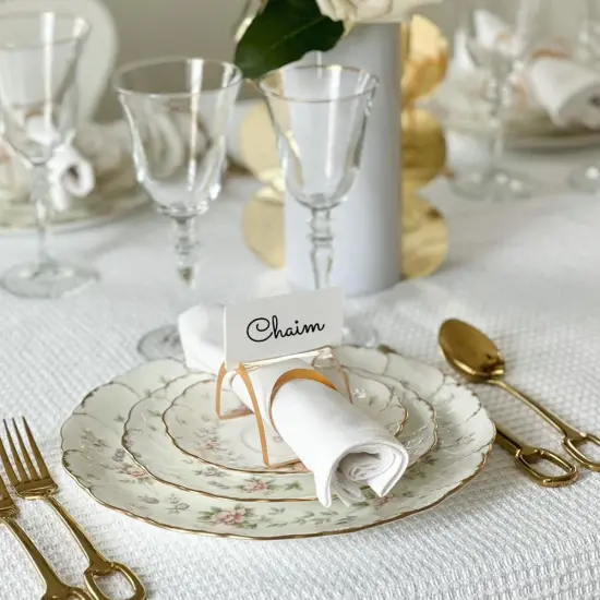 Napkin Rings with Slots For Place Cards 4pk Clear Clear {7}