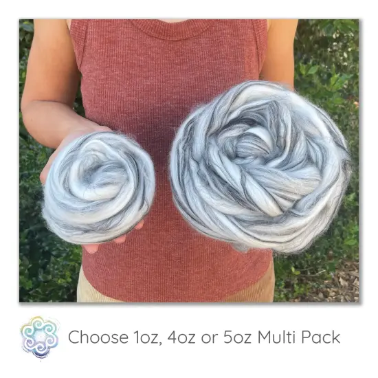 Hand Dyed Merino Wool Roving Blended with Tencel: Gorgeous tonal colorways for easy needle felting, hand spinning or weaving. Choose 1oz or 4oz {6}