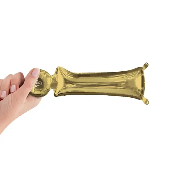 Anagram&reg; 16 Inch Symbol Exclamation Mark White Gold Air Fill Only {5}