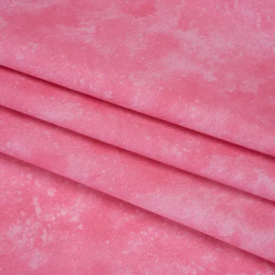 1 Yard Bubblegum Pink Quilting Cotton Lightweight Abstract Print 44 Inch Wide {1}