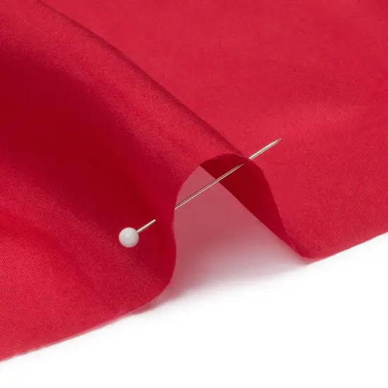 1 Yard Luxurious Tango Red Silk Habotai Lightweight China Silk Fabric 44 Inches Width {2}