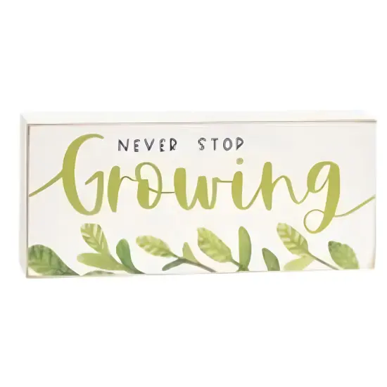 Wooden Inspirational Blocks with Distressed Finish and Floral Accents 3 Asstd. {4}