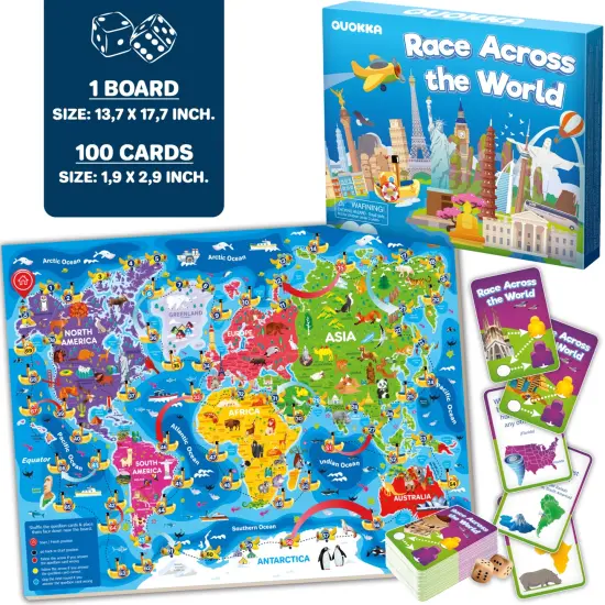 3x Set Learning Board Games for Kids | Trivia Cards {4}