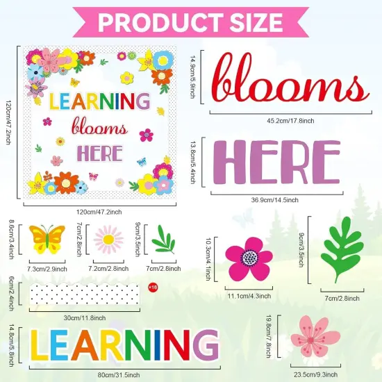 Summer Floral Bulletin Board Classroom Decorations {2}