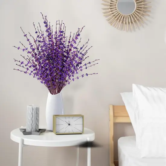 10 Pcs 29.5&rsquo;&rsquo; Long Artificial Jasmine Flowers (Dark Purple） {3}