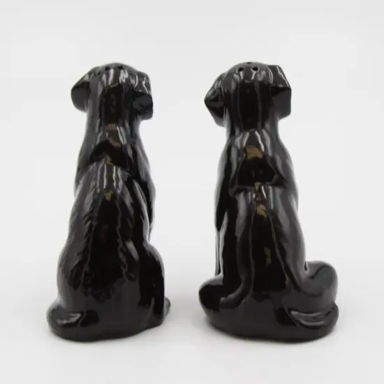 Ceramic Black Labrador Salt And Pepper Shakers, Home D&eacute;cor, Gift for Her, Gift for Mom, Kitchen D&eacute;cor, Gift for Dog Lover {4}