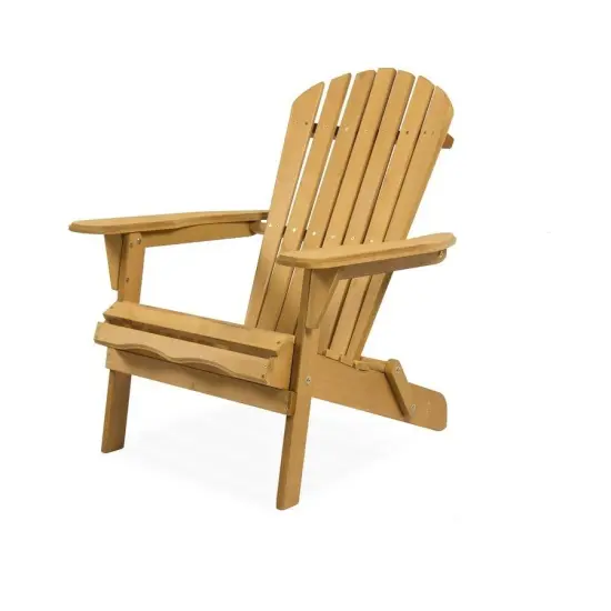 Outdoor Adirondack Chair Large Foldable with Natural Hemlock Wood {2}