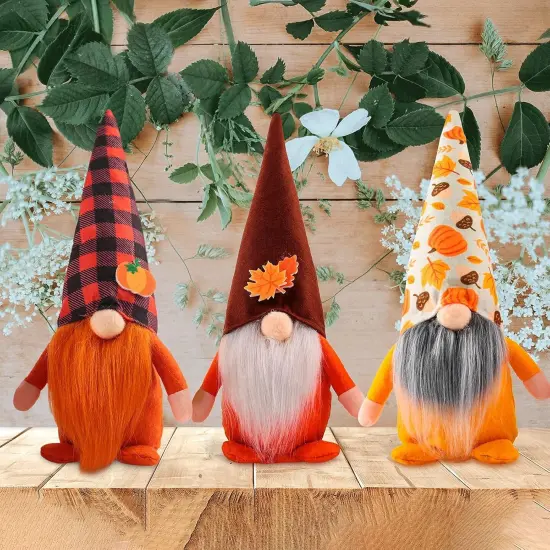 3 Pcs Fall Gnomes with Pumpkin {4}