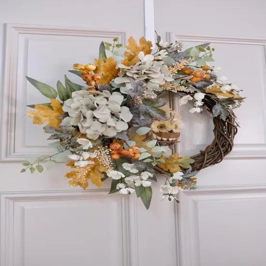 24" Fall Wreath for Front Door Original Design Autumn Wreath Decoration {2}